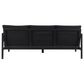 Linon Home Decor Holland Outdoor Sofa with Black Cushions in Black, , large