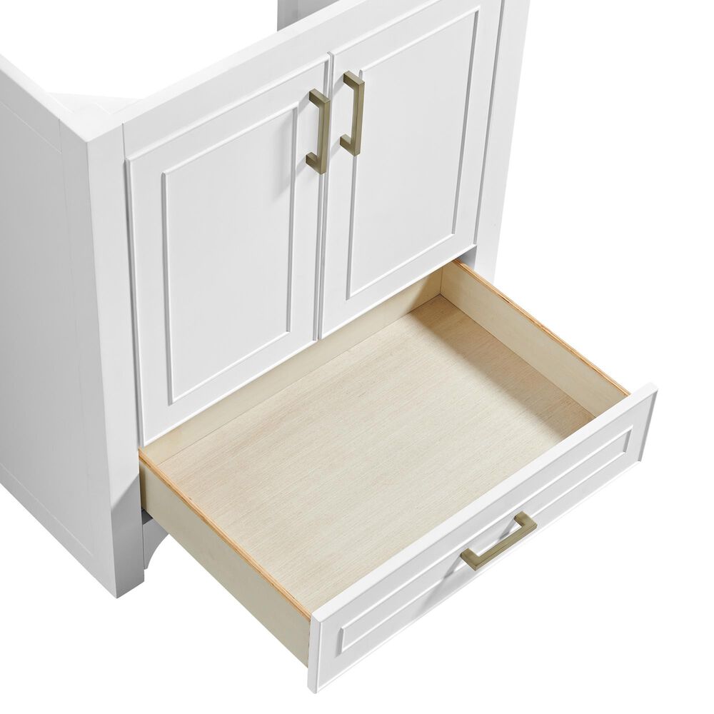 37B Lucerne 30" Single Bathroom Vanity in Bright White with Marble Top and Backsplash, , large