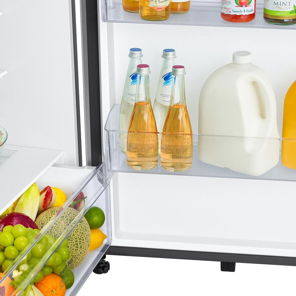 Samsung 18 Cu. Ft. Top Freezer Refrigerator with Ice Maker in Fingerprint Resistant Stainless Steel, , large