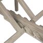 HOMLUX Patio 2-Person Chaise Lounge with Folding Side Tables and Gray Frame in Beige, , large