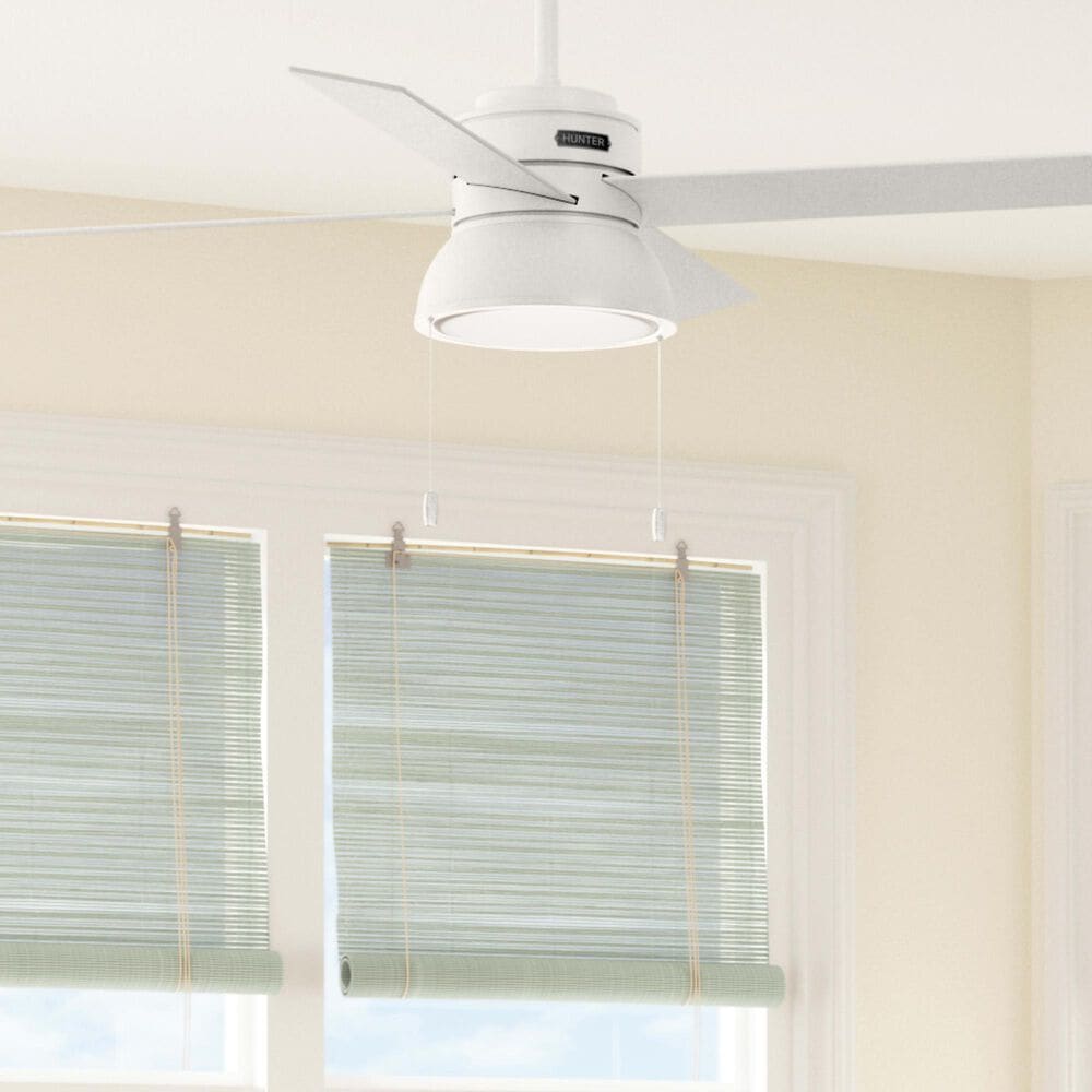 Hunter Loki 52&quot; Ceiling Fan with LED Lights in Fresh White, , large