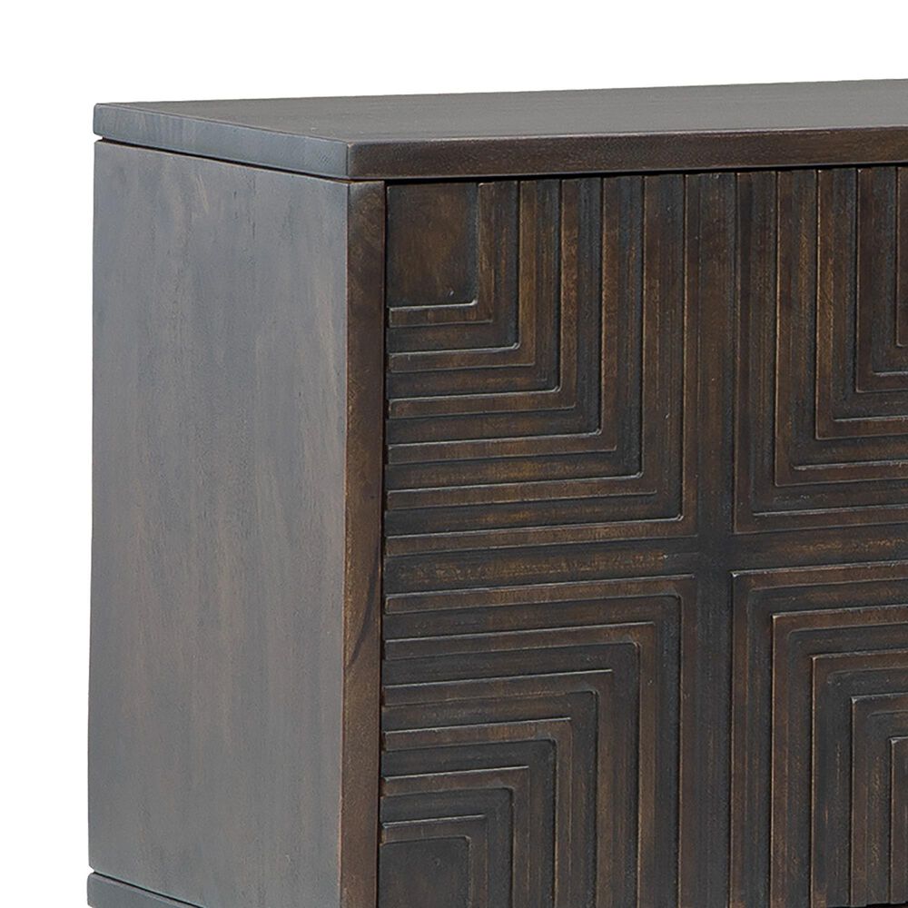 Ashley Elinmore Accent Cabinet in Dark Brown and Gold, , large