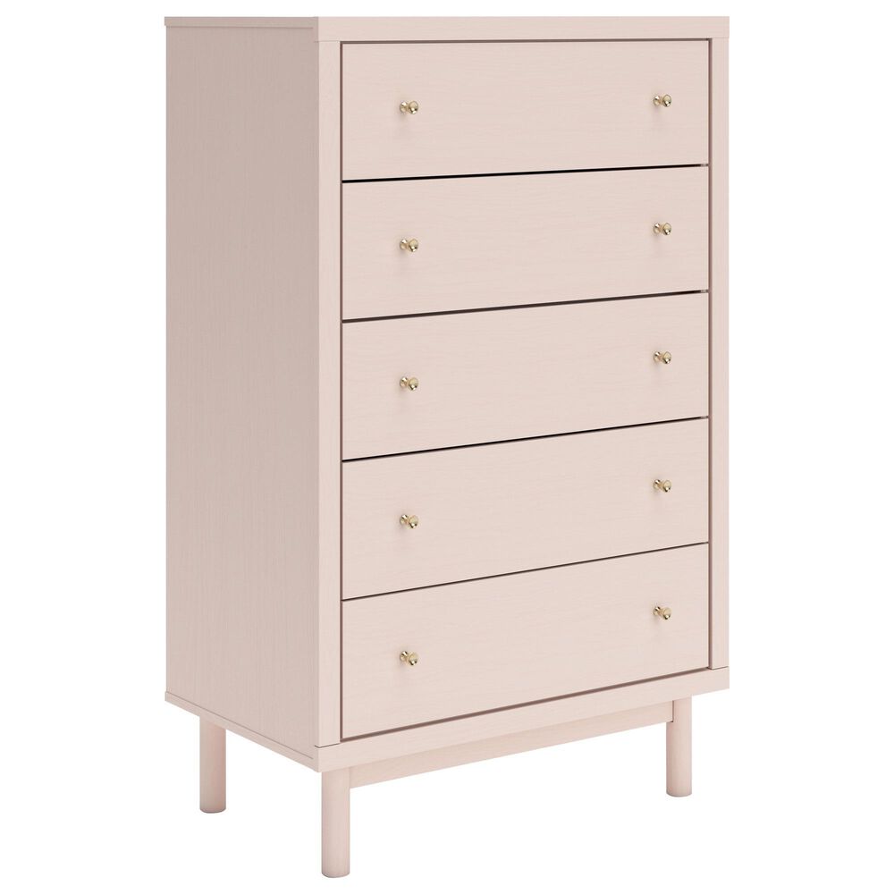 Ashley Wistenpine 5-Drawer Chest in Blush, , large