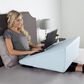 Timberlake Lavish Home High Wedge Memory Foam Pillow in Blue, , large