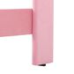 HOMLUX Queen Upholstered Platform Bed Frame with Velvet Headboard in Pink, , large