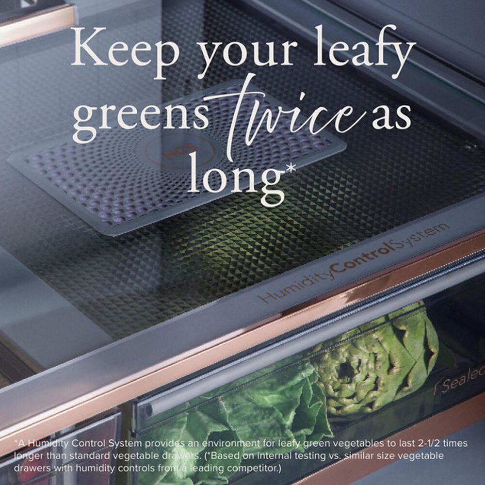 GE Appliances 22.9 Cu. Ft. Smart Counter-Depth Quad-Door Refrigerator in Platinum Glass, , large