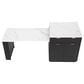 HOMLUX 83" Fluted Kitchen Island in Black, , large