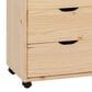 Linon Home Decor Cary 8-Drawer Rolling Cart in Unfinished, , large