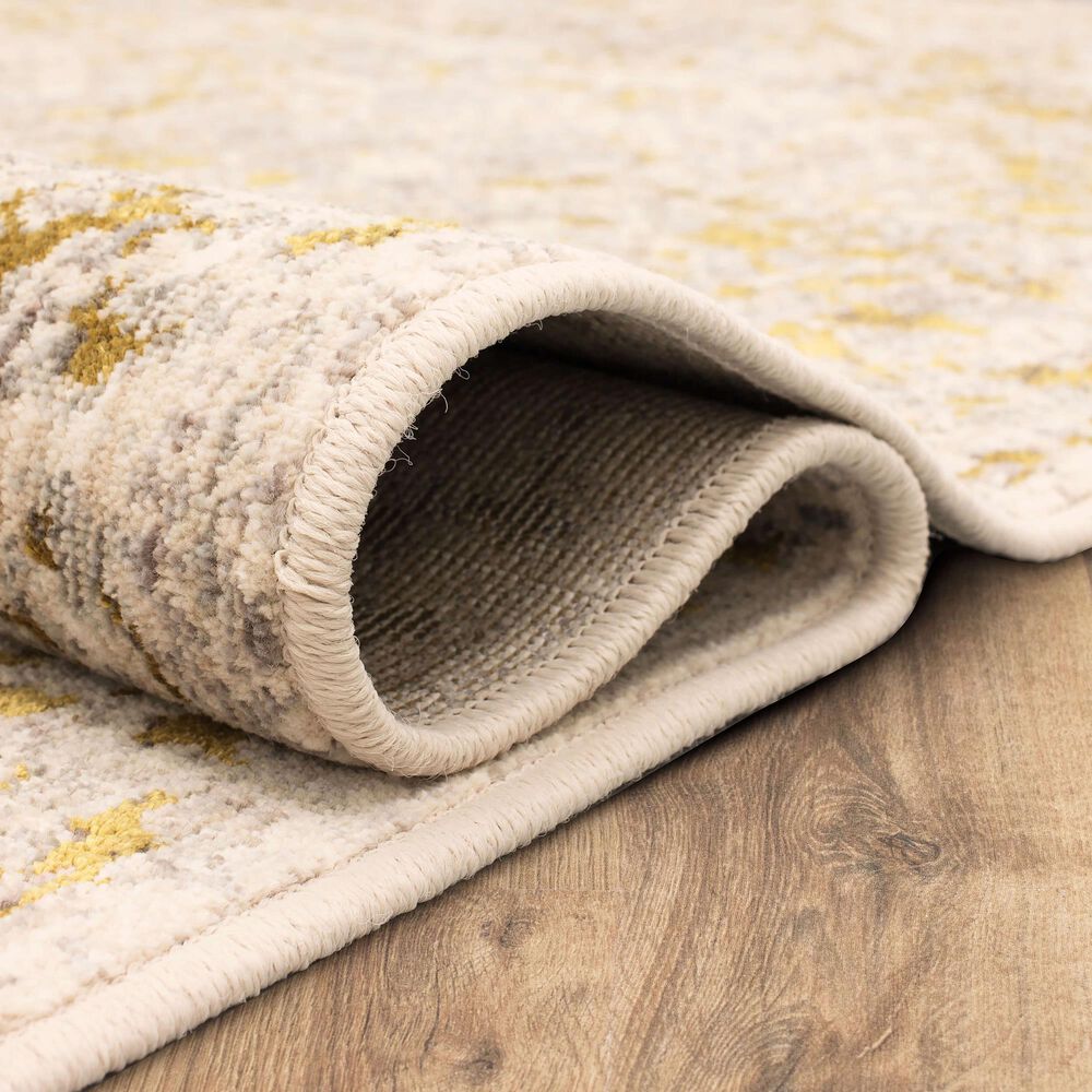Karastan Axiom Chisel 92116-00527 5&#39;3&quot; x 7&#39;10&quot; Gold Area Rug, , large