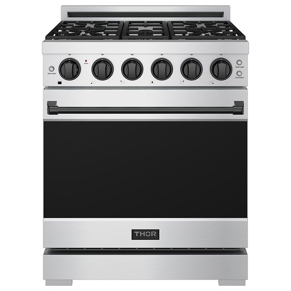 Thor Kitchen Gordon Ramsay 4.6 Cu. Ft. Professional Gas Range with Black Handle Kit in Stainless Steel, , large