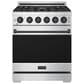 Thor Kitchen Gordon Ramsay 4.6 Cu. Ft. Professional Gas Range with Black Handle Kit in Stainless Steel, , large