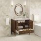 James Martin Vanities Myrrin 36" Vanity in Mid-Century Walnut with 3 cm Ethereal Noctis Quartz Top, , large
