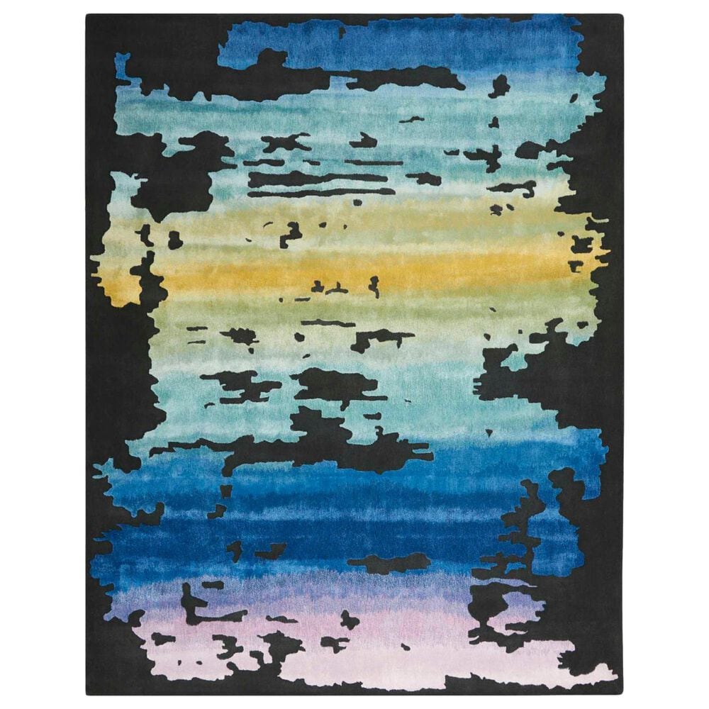Nourison Prismatic 2" x 3" Black and Multicolor Area Rug, , large