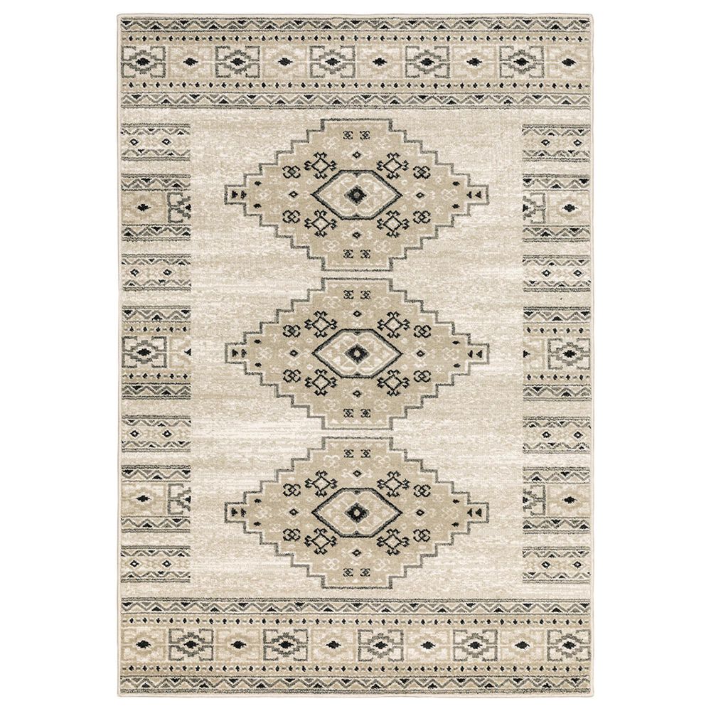 Oriental Weavers Georgia Southwest 643A0 5"3" x 7"3" Ivory and Gray Area Rug, , large