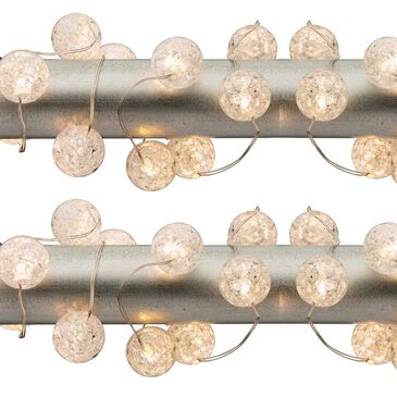 The Gerson Company 10" LED Light Strings with Bulb Covers in Silver (Set of 2), , large