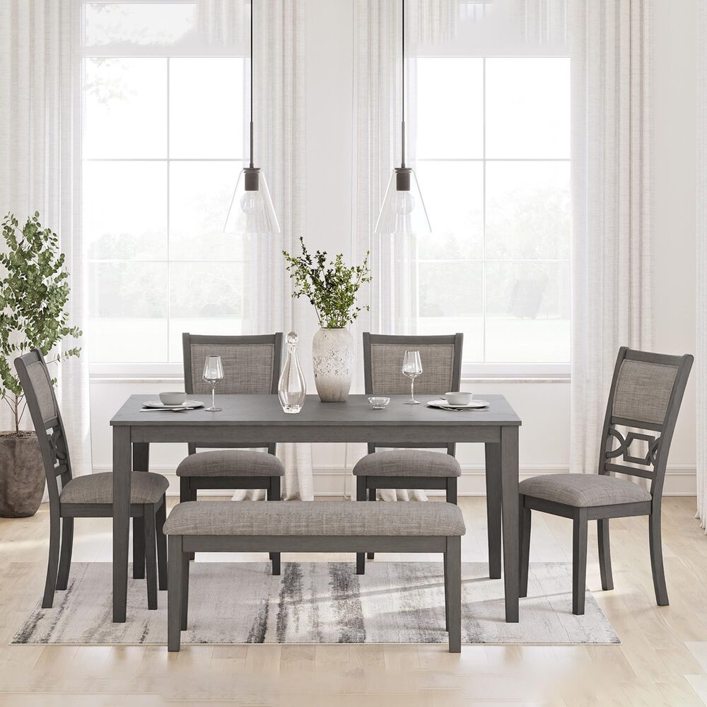 Ashley Wrenning 5-Piece Rectangular Dining Set in Light Gray, , large