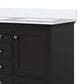 Lexora Home Dukes 48" Double Bathroom Vanity in Espresso with 2 cm White Quartz Top and Rectangular Sinks, , large