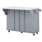 HOMLUX 51" Kitchen Island with Tilt Trash Can Cabinet in Grey, , large