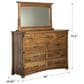 Briarwood LLC Jack and Jill 9 Drawer Dresser and Mirror in Rustic Hickory Cappuccino, , large