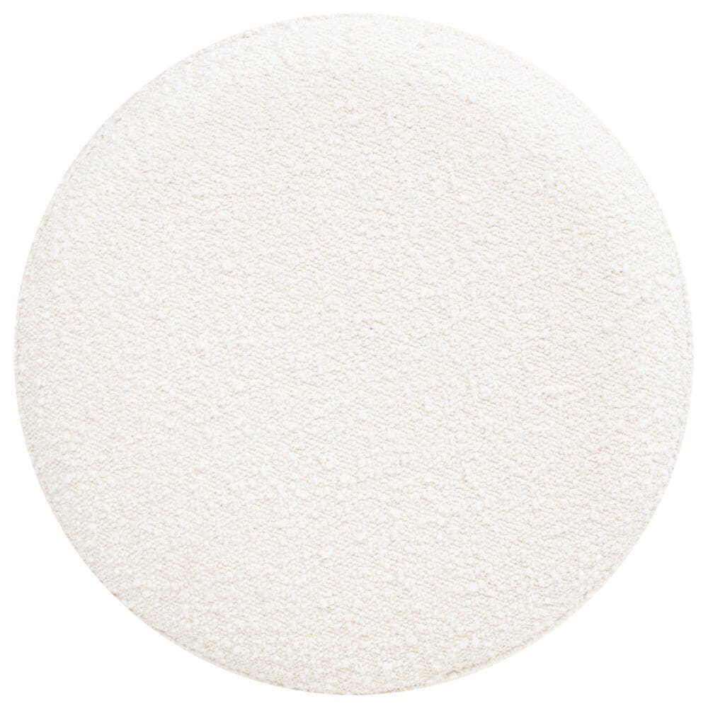 Jennifer Taylor Home Nebula Upholstered Ottoman in Ivory White, , large