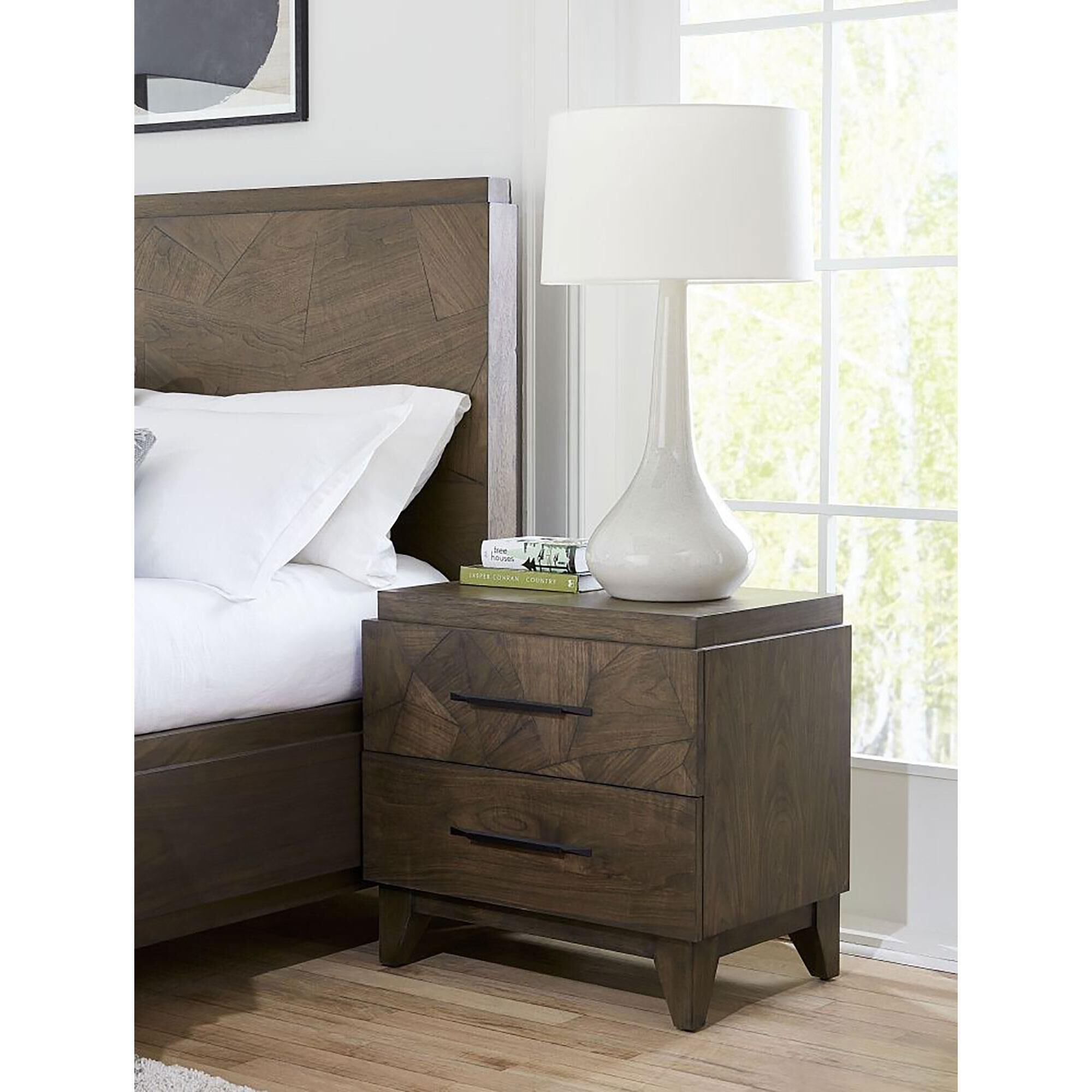 Urban Home Broderick 2 Drawer Nightstand in Wild Oats Brown