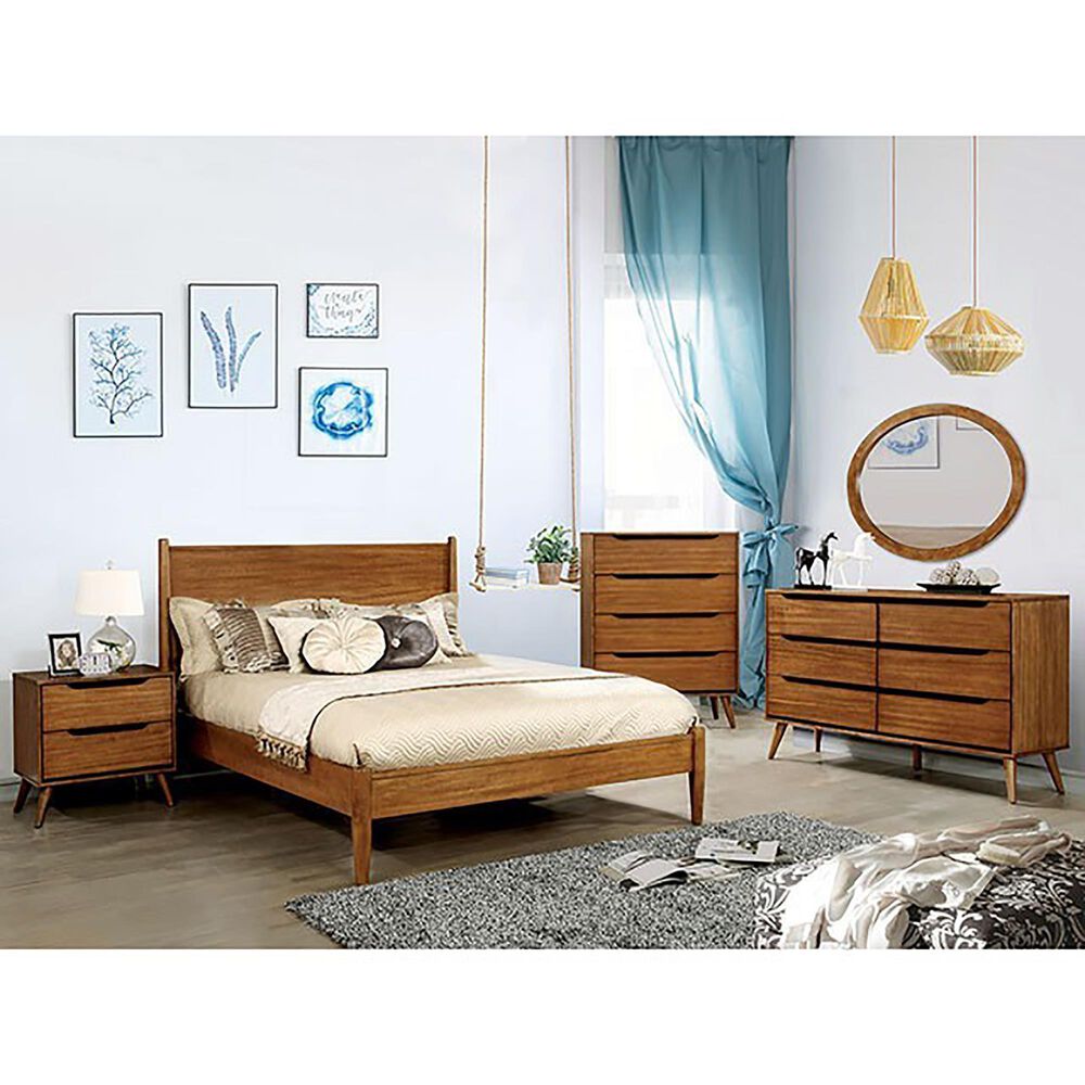 Furniture of America Lennart 2-Drawer Nightstand in Oak, , large