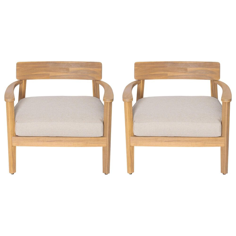 Hearth and Haven MallorcaOutdoor Club Chair in Beige (Set of 2), , large
