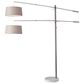 Adesso Manhattan 2-Arm Arc Lamp in Brushed Steel, , large