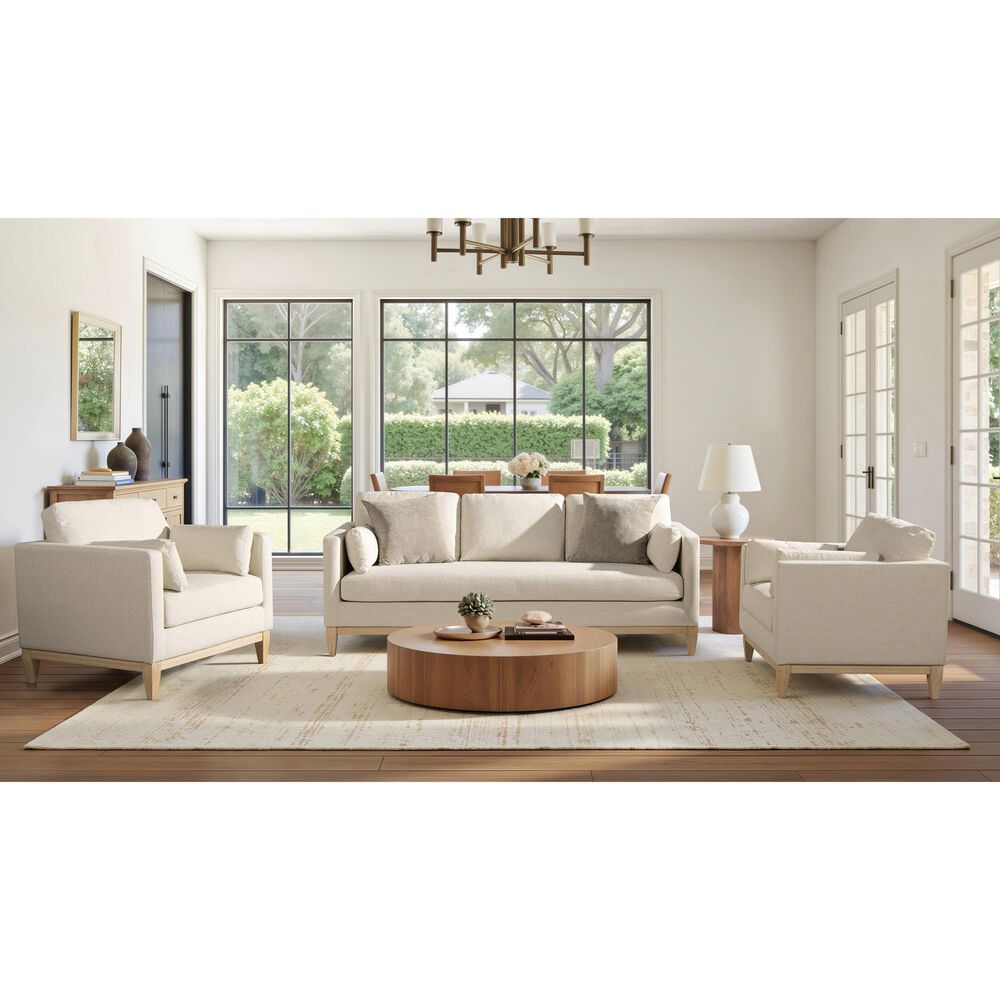 Jennifer Taylor Home Knox Stationary Sofa in Flax White, , large