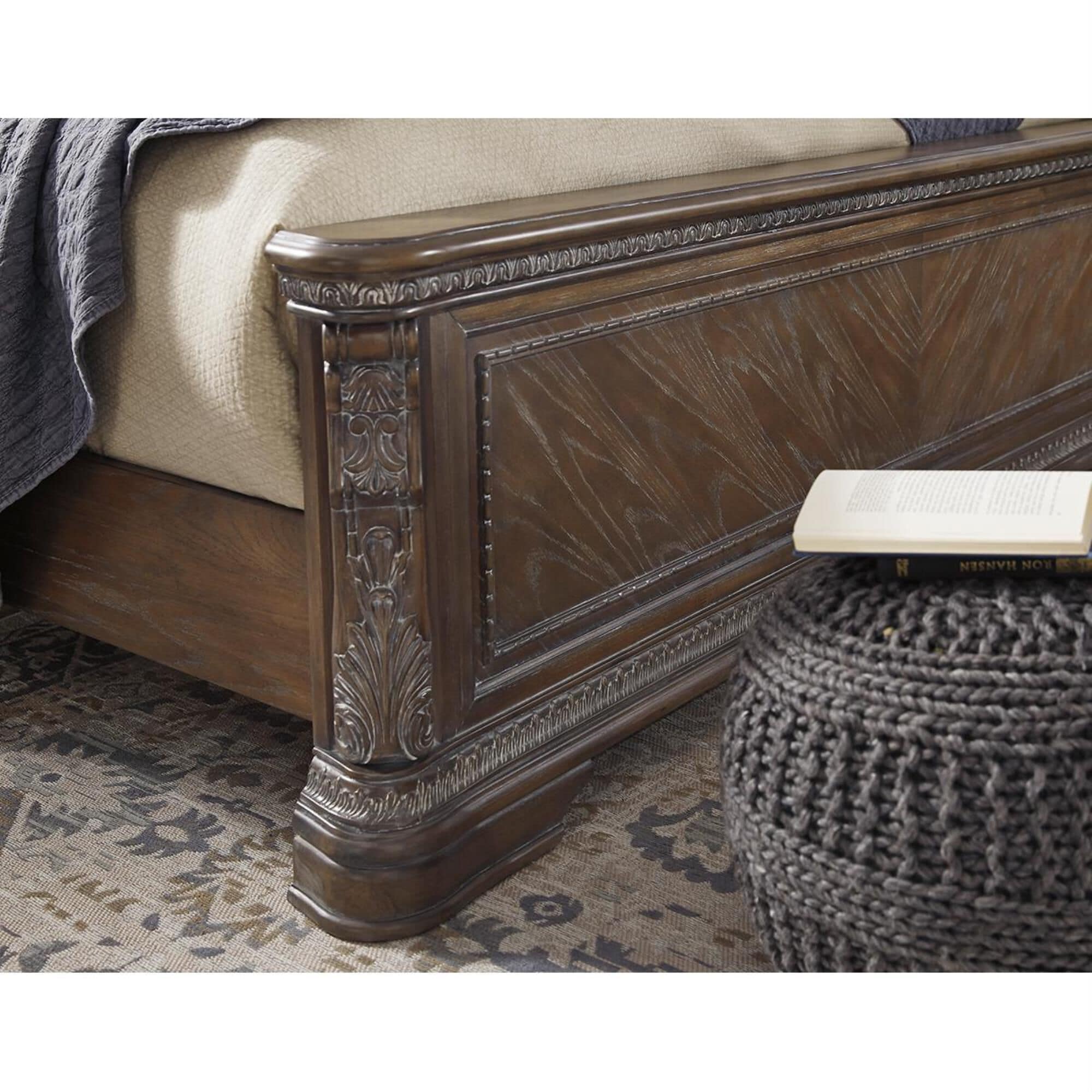 Signature Design by Ashley Charmond King Upholstered Bed in Linen