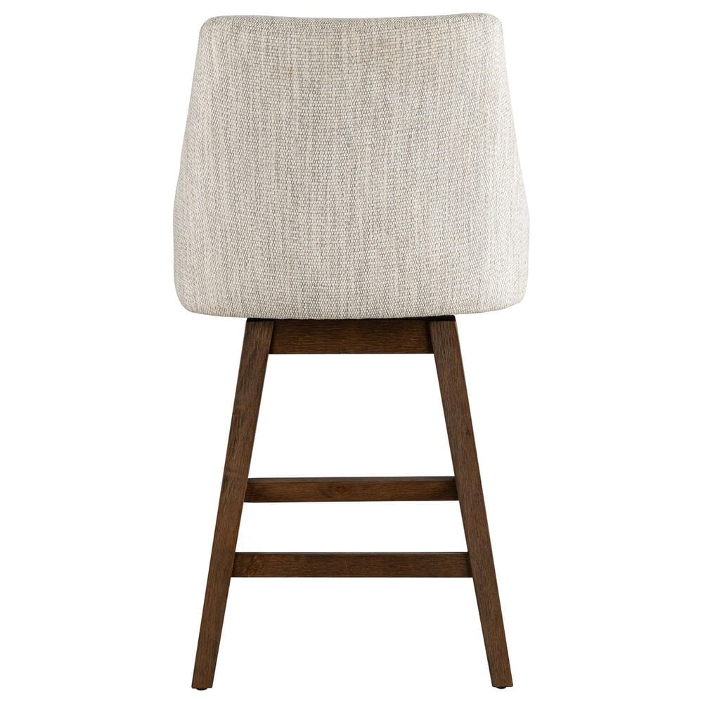 Armen Living Branson 26" Swivel Counter Height Stool in Brown, , large