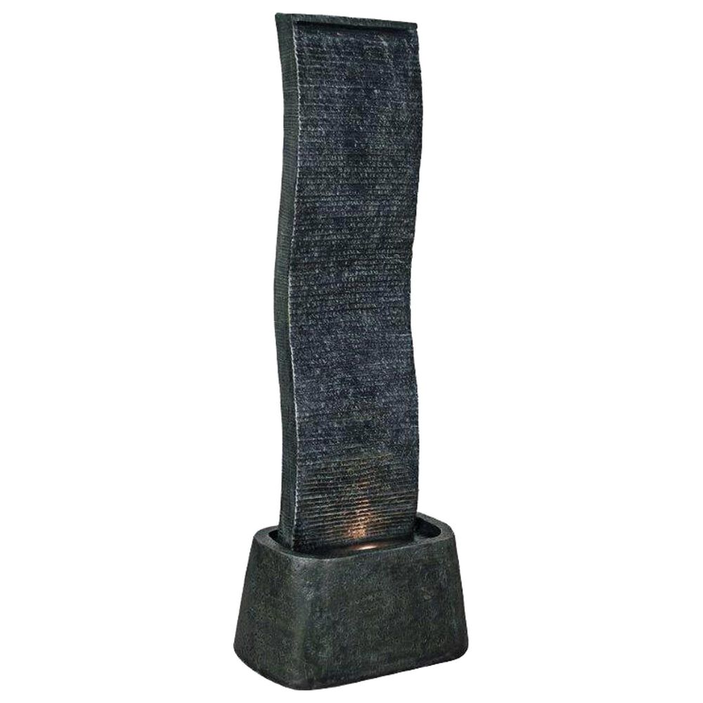 Zentro Living Cascata Fountain with Lights in Black and Charcoal, , large