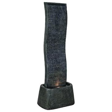 Zentro Living Cascata Fountain with Lights in Black and Charcoal, , large