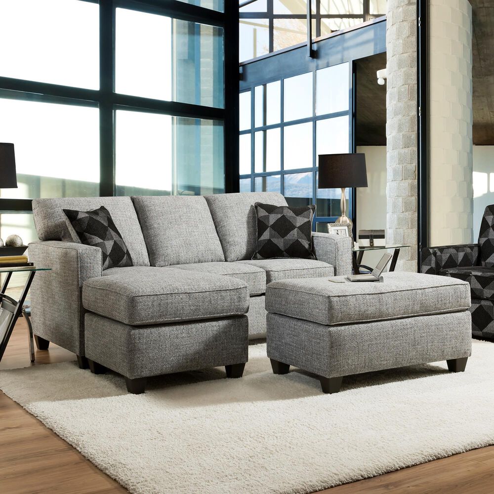 Southaven Ashville Sofa Chaise in Gray Nebraska Furniture Mart