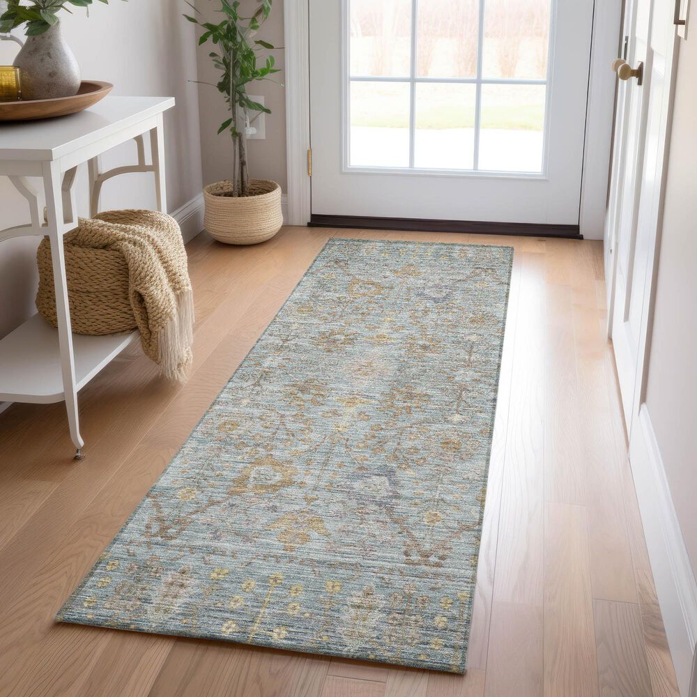 Dalyn Rug Company Solace SL9 2&#39;3&quot; x 7&#39;6&quot; Teal Runner, , large