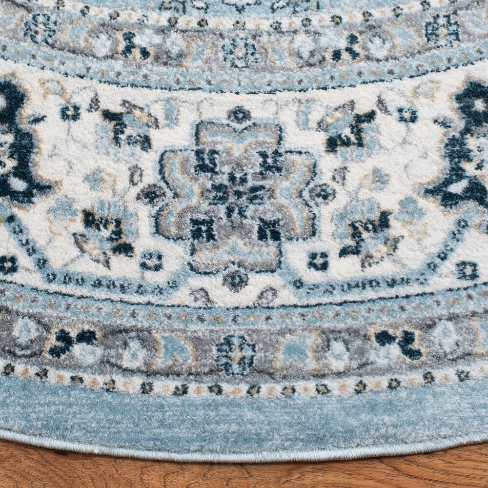 Safavieh Isabella 6&#39;7&quot; Round Blue and Creme Area Rug, , large