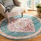 Safavieh Monaco MNC254J 5" Round Blue Area Rug, , large