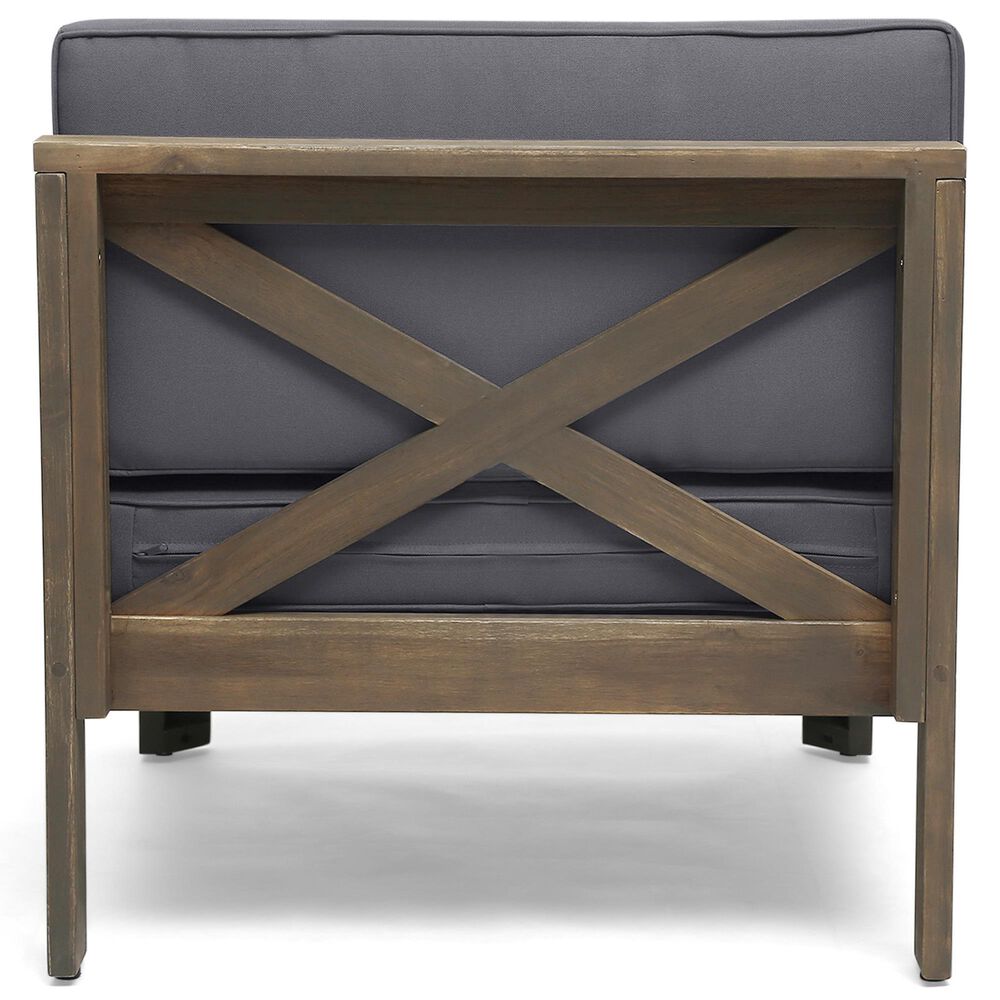 Hearth and Haven Alcove 5-Piece Outdoor L-Shape Sectional Set with Dark Grey Cushion in Teak, , large