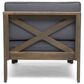 Hearth and Haven Alcove 5-Piece Outdoor L-Shape Sectional Set with Dark Grey Cushion in Teak, , large