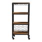 Baxton Studio Swanson Kitchen Storage Shelf in Antique Black and Brown, , large