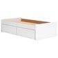 Ashley Onita Twin Platform Bed with No Headboard and 1 Side Storage in White, , large