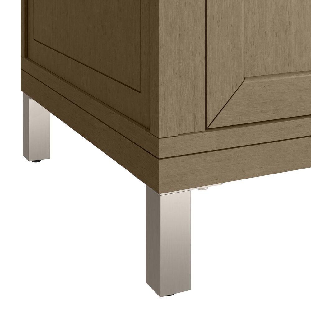 James Martin Vanities Chicago 30" Single Bathroom Vanity in Walnut Whisper with Single Hole 3 cm White Zeus Quartz Top and Rectangular Sink, , large