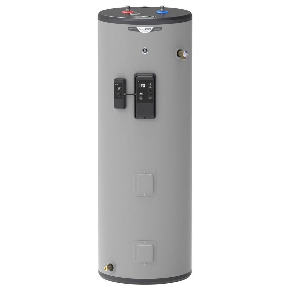 GE Smart 50-Gallon Electric Water Heater in Gray, , large