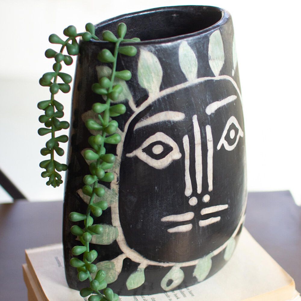 Kalalou Face Vase in Celadon, , large