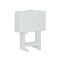 Linden Boulevard Taneli Tray Table Set with Stand in White (Set of 4), , large