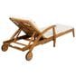 Hearth and Haven Outdoor Chaise Lounge with Armrest in Cream, , large