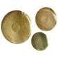 Maple and Jade 36.5" x 36.5" Round Large Metallic Disk Plate Wall Decor in Gold (Set of 3), , large