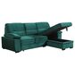 HOMLUX 97.5"W Velvet Sleeper Sectional Sofa with Reversible Storage Chaise, in Green, , large
