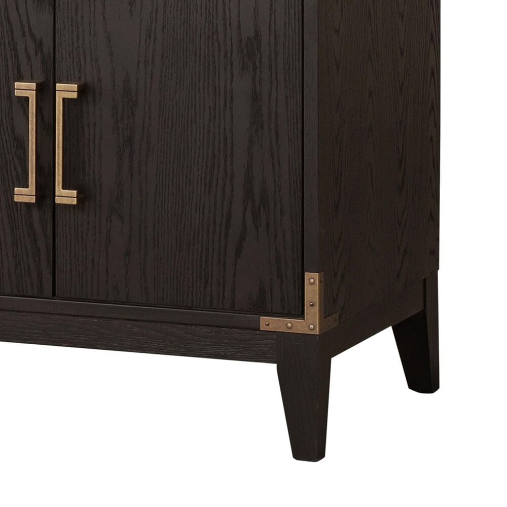 Lexora Home Laurel 80&quot; Double Bathroom Vanity in Brown Oak with White Quartz Top and Rectangular Sinks, , large