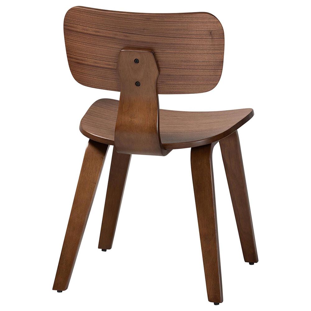 Baxton Studio Billie Side Chair in Walnut Brown, , large